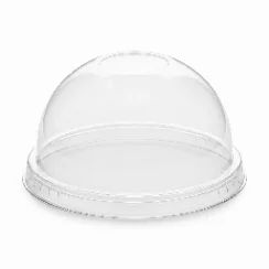 PET Dome Lid, No Hole 16 oz