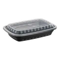 Rectangular Black & Clear 16 oz