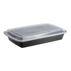 Rectangular Black & Clear 56 oz
